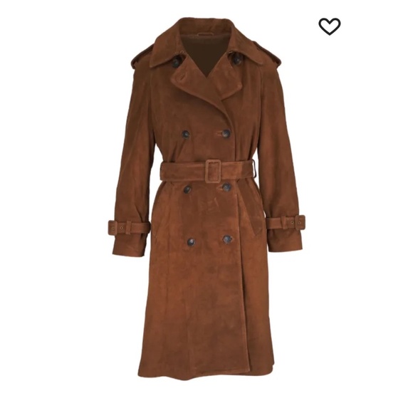 Nili Lotan Suede Trench Coat - Picture 1 of 9